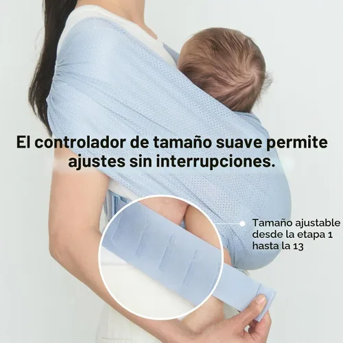 Vista 4 de Portabebés Konny Flex AirMesh con soporte para la cabeza - Ajustable, fácil de usar, fular para bebé transpirable sin manos, perfecto para recién