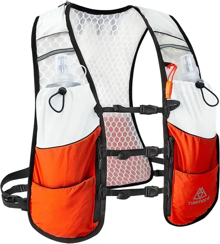 Vista 8 de Chaleco de hidratación para correr Haimont, paquete ligero de 5L para mujer y hombre, para correr en senderos Bounce-Free Fit, Front Fuel Storage