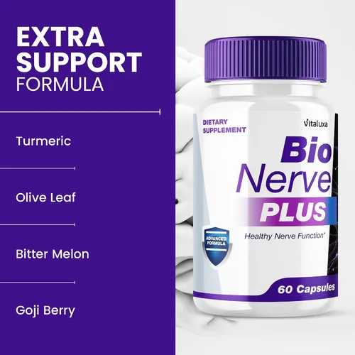 Vista 4 de Cápsulas Bio Nerve Plus, pastillas de suplemento BioNerve+ Premium Formula Capsulas, ingredientes naturales avanzados para el cuidado