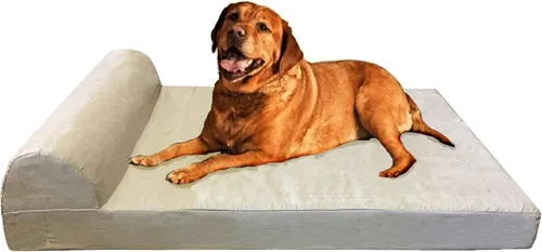 Vista 14 de Dogbed4less Cama ortopédica de espuma viscoelástica de gel prémium para perros extragrandes, forro impermeable y funda de gamuza color espresso