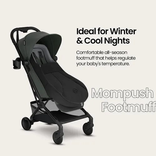 Vista 3 de Mompush Saco y funda para cochecito de invierno Bolsa universal para todas las estaciones para bebé, resistente a la intemperie con forro polar