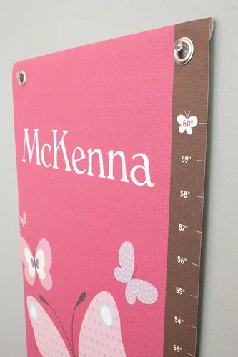 Vista 3 de Tabla de crecimiento personalizada para niños, mariposas - I See Me!