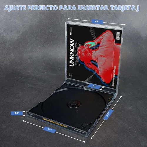 Vista 3 de Estuche estándar transparente para CD con bandeja negra, paquete Negro