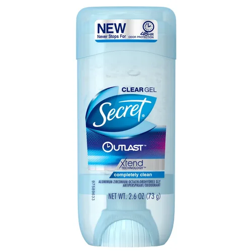 Vista 4 de Secret Desodorante Outlast Gel transparente completamente limpio, 2.6 onzas (2.6 fl oz) (paquete de 3)