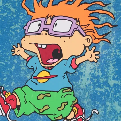 Vista 5 de Nickelodeon Camisa clásica de los años 90 para hombre, teñido anudado, Reptar, Ren & Stimpy y Hey arnold - Camiseta vintage con teñido anudado