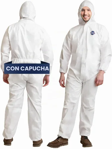 Vista 8 de Medical Nation Hazmat Suits Disposable 2 Pack Hooded, Heavy Duty, Breathable Disposable Coverall, Painter Suit 9 Sizes