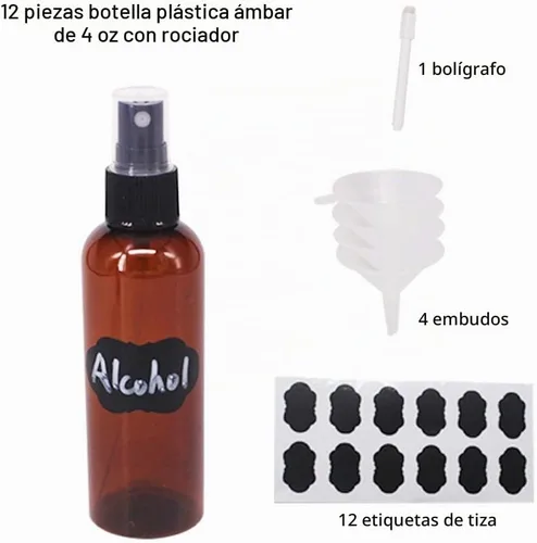 Vista 6 de Paquete de 12 botellas de spray de niebla fina de 3.3 oz botellas