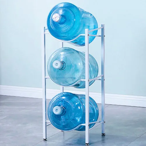 Vista 7 de Soporte para jarra de agua de 5 galones, estante de almacenamiento para botellas de agua, estante de soporte para contenedor de agua, organizador