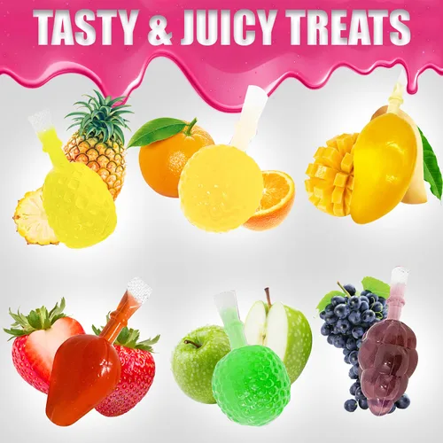Vista 2 de Fusion Select - Gelatina de frutas para hacer el reto en Tik Tok - Dulces en forma de frutas con sabores surtidos de fresa, naranja, manzana, piña