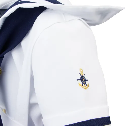 Vista 12 de Conjunto de traje de marinero náutico con sombrero, para niños pequeños
