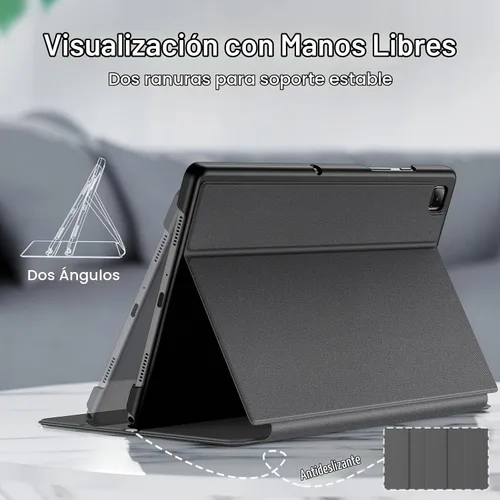 Vista 3 de JETech - Funda tipo libro para Samsung Galaxy Tab A7 de 10,4", color negro For SM-T500/T505/T507 2020 Model, Multi-Angle Stand Cover, Slim