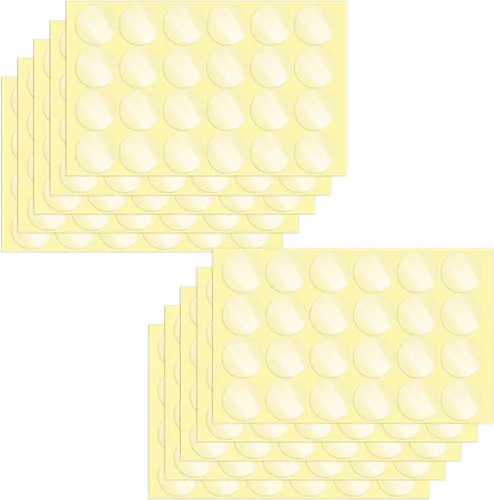 Vista 9 de Calcomanías redondas transparentes de 0.6 pulgadas, impermeables, sellos de oblea de vinilo, 1280 unidades Strong adhesive, Removable, Tear &