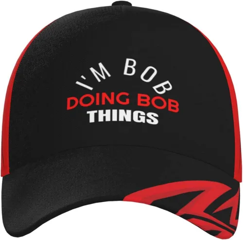 Vista 2 de I'm Bob Doing Bob Things - Gorras de béisbol para hombre, diseño de mezclilla lavada, gorra ajustable
