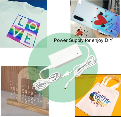 Vista 6 de Cable de alimentación compatible con la máquina de corte Cricut Maker 3, cable de repuesto de alimentación de 24 V CC compatible con adaptador