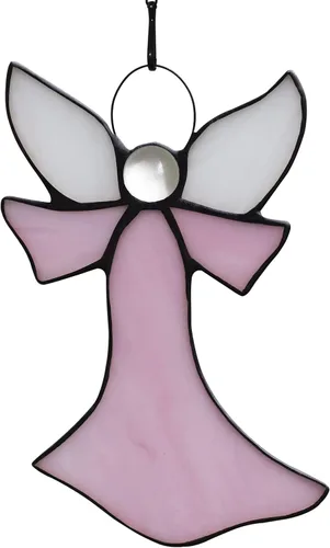 Vista 10 de Adorno de ángel para colgar en vitrales, decoración de vacaciones, regalos conmemorativos de condolencias, regalos de ángel para mujeres (azul) 5.5