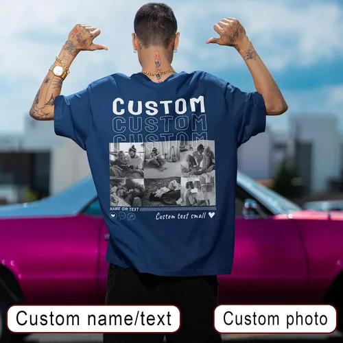 Vista 42 de Sudaderas con capucha personalizadas diseñan el tuyo propio, retrato de camisa de la foto, regalos personalizados para el día de San Valentín