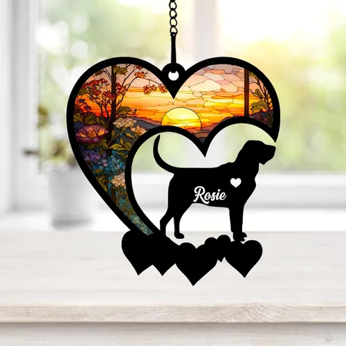 Vista 72 de NAZENTI Atrapasoles personalizado de sabueso afgano, adorno conmemorativo personalizado para la pérdida de mascotas, regalo de condolencia