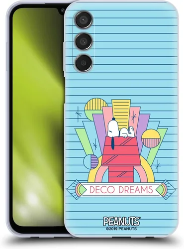 Vista 238 de Head Case Designs Snoopy Deco Dreams - Funda de gel con licencia oficial de Peanuts Blue Pattern [protección de grado militar] compatible con Google