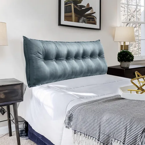 Vista 14 de VERCART Almohada grande para cabecero, almohada de sofá cama, almohada de lectura, almohada de cabecera de cama, almohada de apoyo