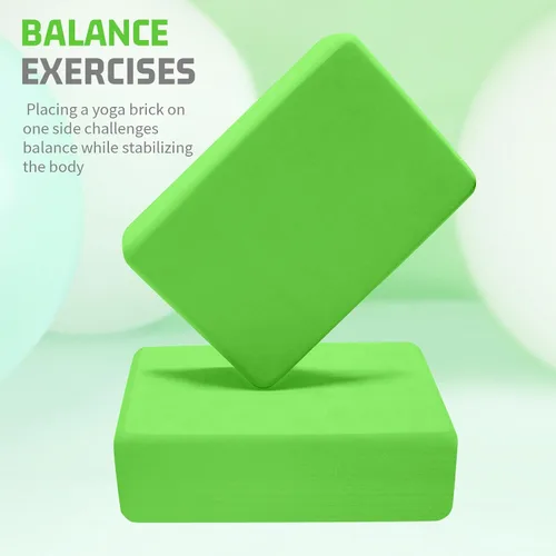 Vista 7 de Foam Block Supportive Latex-Free with Rounded Edges, Non-Slip Exercise Blocks for Pilates, Meditation, Balance, Stretching and Deep Poses