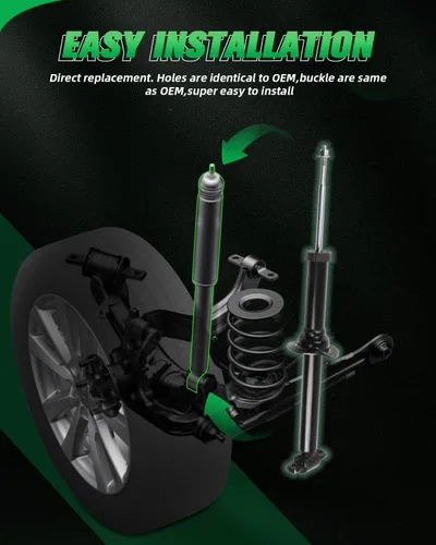 Vista 5 de SCITOO - Amortiguador trasero para Dodge se adapta a 2007-2009 para Chrysler Aspen, 2004-2009 para Dodge para amortiguadores Durango KG4159 Struts