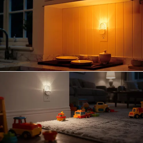 Vista 8 de DORESshop Luces nocturnas enchufables a la pared [paquete de 2] 3CCT luz nocturna LED con sensor de atardecer a amanecer, luz nocturna enchufable
