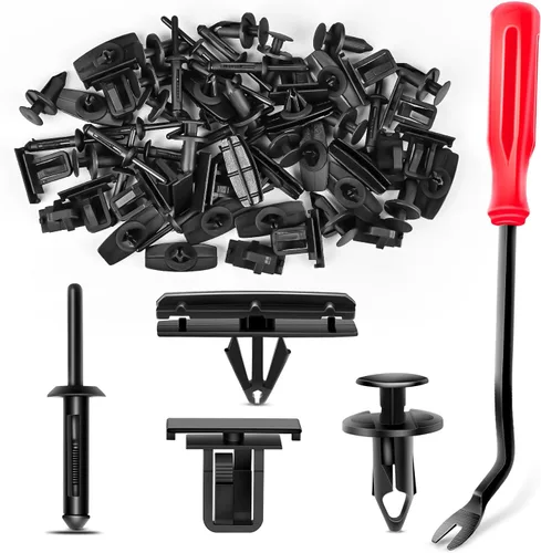 Vista 10 de Nilight 120 piezas de clips de retención de automóvil, 0.197 in, 0.236 in, 0.276 in, 0.354 in, 0.394 in, tornillos de expansión de repuesto, clips