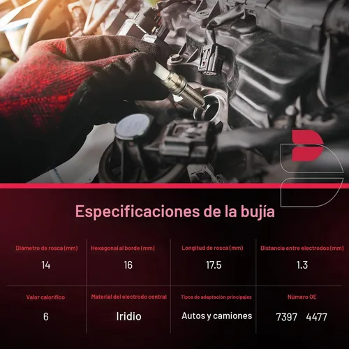 Vista 3 de BDFHYK 7397 bujías de iridio 4 unidades para Ford F-150 5.4L 5.8L 4.6L