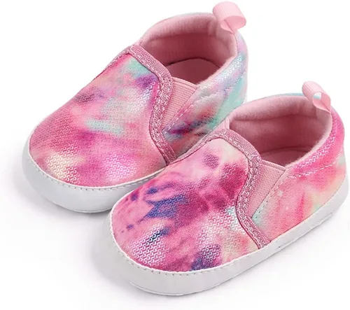 Vista 3 de OAISNIT - Zapatos de lona para bebé, zapatillas de deporte para niños y niñas suaves y antideslizantes para cuna