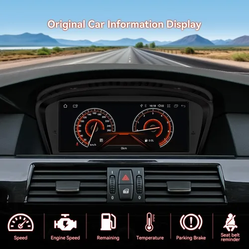 Vista 5 de XTRONS Estéreo de coche Android 14 de 8.8 pulgadas para BMW Serie 3 E90-E93/5 Serie E60 E61 M5 (2005-2008) Sistema CCC, pantalla táctil IPS 4+64GB