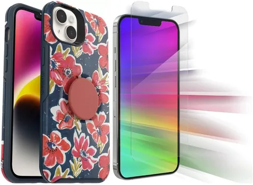 Vista 11 de OtterBox Paquete para iPhone 14 Plus (solamente): - Funda transparente de la serie Otter + Pop Symmetry - Transparente - con protector de pantalla