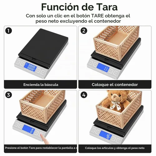Vista 7 de TIPRE Báscula Digital de Envío Postal, Báscula de Correo con Soporte Abatible para Sobres, Báscula de Franqueo de 66lb/0.1oz para Paquetes, Pequeñas