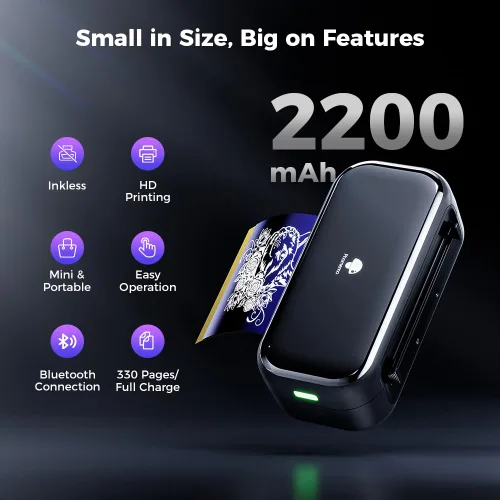 Vista 9 de Phomemo Impresora de plantillas de tatuaje TP31, inalámbrica, Bluetooth con 30 piezas de papel de transferencia, compatible con teléfono