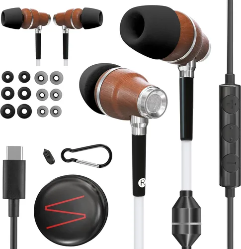 Vista 9 de Auriculares Premium Airtube Symphonized EMF, con micrófono, control de volumen, sonido 3D, controladores de graves de 8 mm que otorgan alta calidad