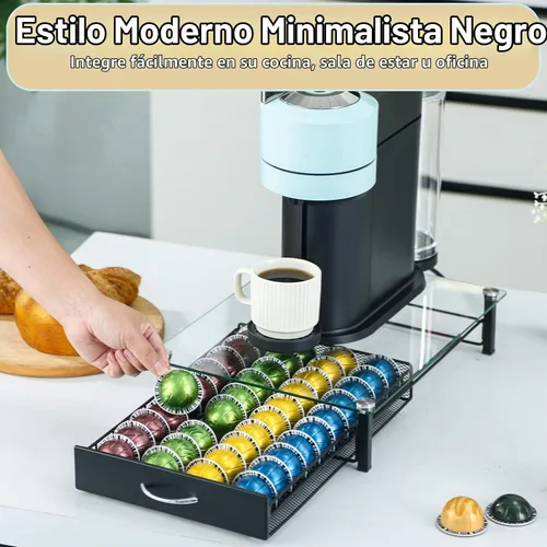 Vista 6 de Soporte para cápsulas de café con capacidad para Nespresso Vertuoline, Casual, Negro