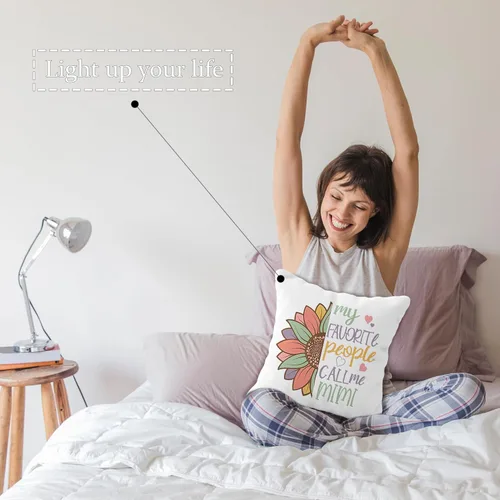Vista 5 de Mimi Gifts - Fundas de almohada de 18 x 18 pulgadas, funda de almohada Mimi, abuela