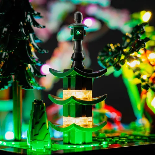 Vista 9 de Kit de iluminación LED para Lego Icons Tranquil Garden 10315, luz LED compatible con modelos de bloques de construcción Lego 10315