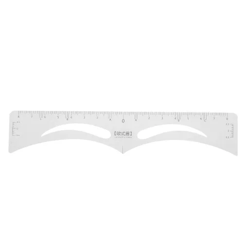 Vista 8 de 50 calcomanías desechables para reglas de cejas, plantillas de herramientas de medición de cejas para microblading, modelado y simetría, guía