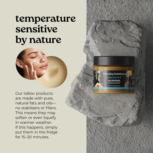Vista 4 de Healing Solutions - Sargo de ternera y bálsamo de miel para la cara (1.8oz), 100% alimentado con pasto/hierba terminada con miel de manuka