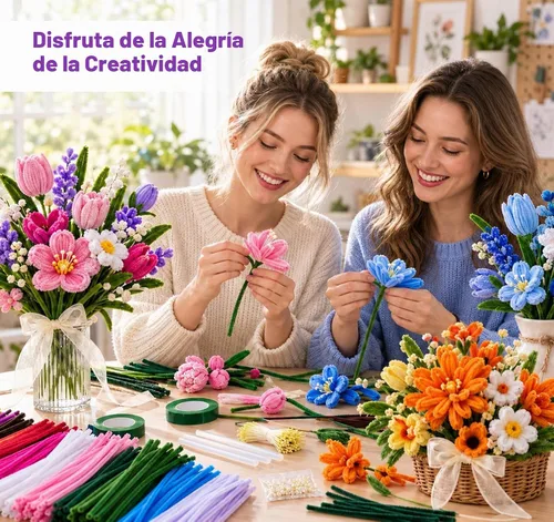 Vista 9 de KARBRING 1000 piezas de limpiapipas, limpiadores de tuberías kit de flores