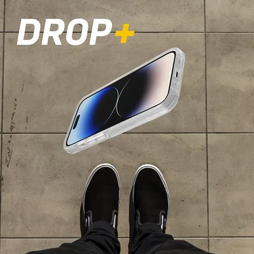 Vista 3 de OtterBox + Pop Symmetry Series - Funda delgada para iPhone 14 PRO (solamente) con PopSockets PopGrip - Embalaje no minorista - Polvo de estrellas