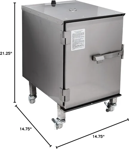 Vista 9 de SmokinTex Lil' Tex Ahumador Eléctrico - Parrilla Ahumadora de Carne Portátil de Acero Inoxidable con Control de Temperatura, Bandeja para Astillas