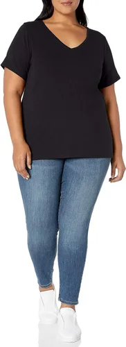 Vista 2 de Amazon Essentials - Camiseta de manga corta y cuello en V para mujer (disponible en tallas extragrandes)