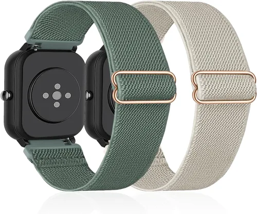 Vista 13 de Paquete de 4 correas elásticas de nailon compatibles con Amazfit GTS/GTS 2/GTS 2 mini/GTS 2e/GTS 3/GTS 4/GTS 4 Mini, correas de reloj suaves