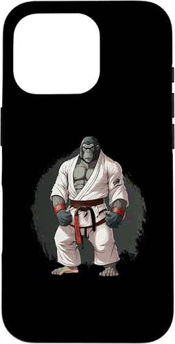 Vista 20 de iPhone 16 Gorilla In Judo Uniforme - Estuche japonés de artes marciales
