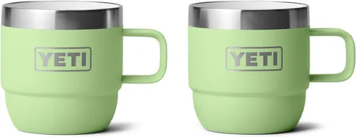 Vista 9 de YETI Rambler - Taza apilable de 6 oz, de acero inoxidable, aislada al vacío para espresso/café, paquete de 2 Verde mar