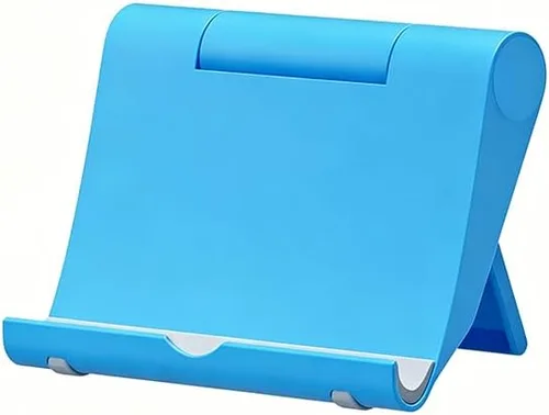 Vista 18 de Soporte para tableta, soporte plegable ajustable para teléfono celular, compatible con la mayoría de iPad y teléfonos inteligentes, accesorio