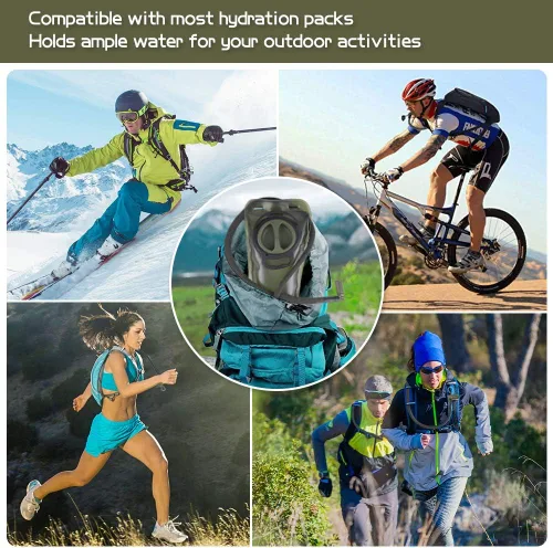 Vista 7 de 2L Hydration Bladder, Water Bladder for Hiking Backpack 2 Liter Water Storage Bag with Insulated Tube, Hydration Back Pack Replacement for Outdoor