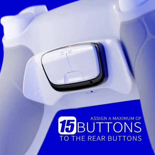 Vista 4 de HexGaming ULTIMATE 4 Mappable Back Buttons & Replaceable Thumbsticks & Hair Trigger Black Rubberized Grip Compatible with ps5 Customized Game
