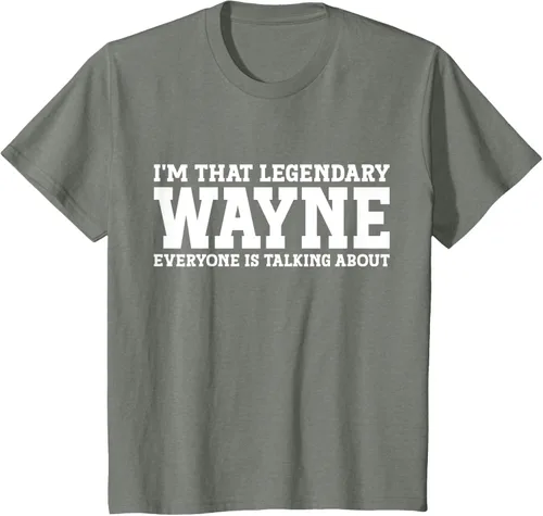 Vista 68 de Wayne Personal Name Funny Wayne Camiseta, Negro